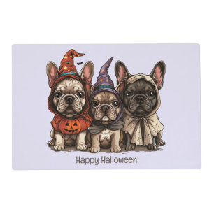 Happy Halloween French Bulldogs Placemat