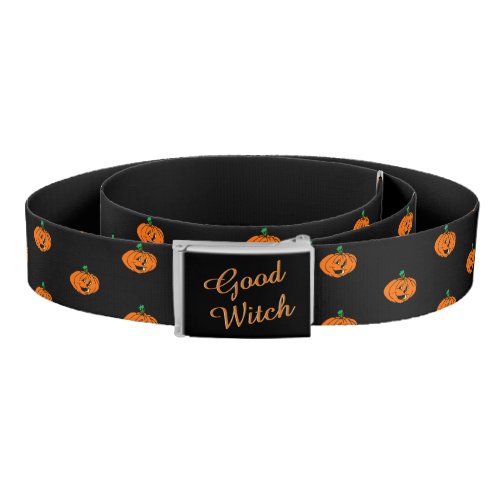 Happy Halloween Friendly Pumpkin Good Witch Belt