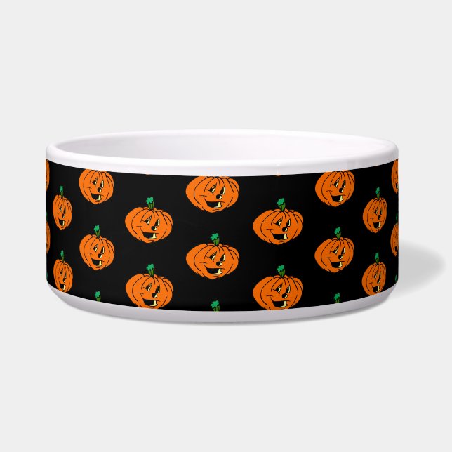 Happy Halloween, Friendly, Pumpkin Jack-o'-Lantern Bowl (Front)
