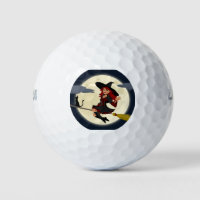 Happy Halloween Friendly Witch Golf Balls