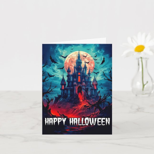 Happy Halloween | Frightful Haunted House Card (Small Plant)