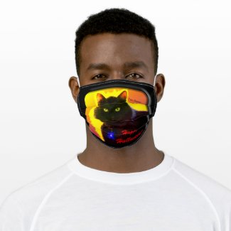 Happy Halloween from Aramis, the Magic Black Cat Cloth Face Mask