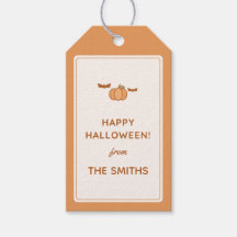 Happy Halloween From" Family Gift Tag