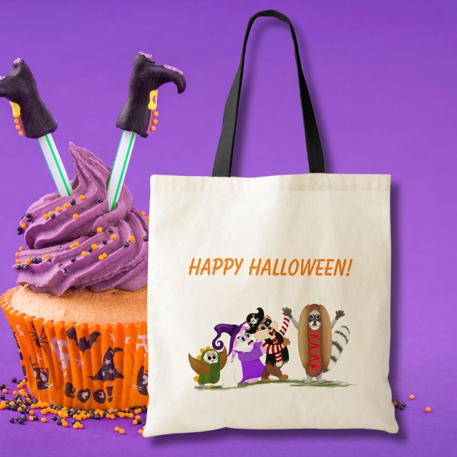 Happy Halloween from Forest Animals Tote Bag (Creator Uploaded)