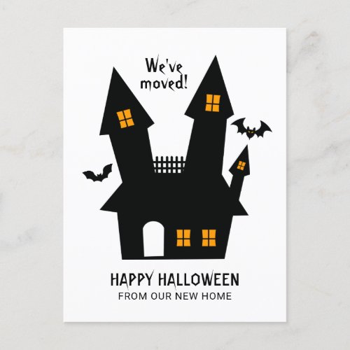 Happy Halloween from Our New Home Moving Announcement Postcard