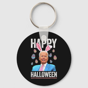 Happy Halloween Fun Biden Bunny Eggs For Halloween Keychain