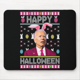 Happy Halloween Fun Bunny Joe Biden Confused Easte Mouse Pad