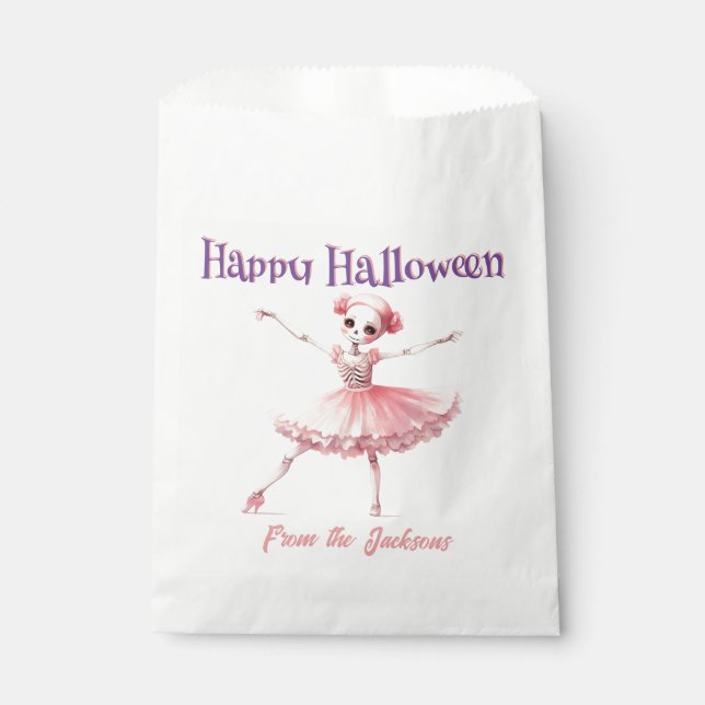 Happy Halloween | FUN SKELETON BALLERINA Favor Bag (Front)