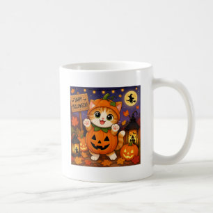 Happy Halloween funny Cat Coffee Mug 