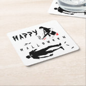Happy Halloween Funny chic and unique custom Square Paper Coaster (Angled)
