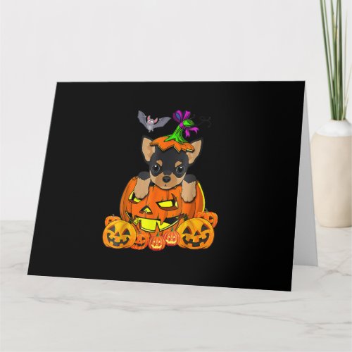 Happy Halloween Funny Chihuahua Pumpkin Gift Card