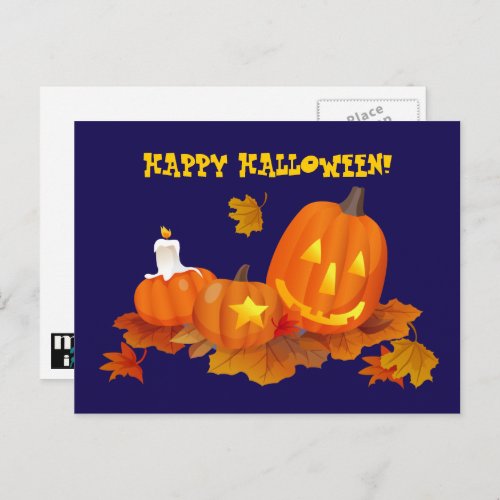 Happy Halloween Funny Jack OLanterns Postcard