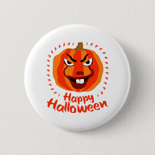 Happy Halloween 🎃 Funny Scary Spooky Pumpkin Button