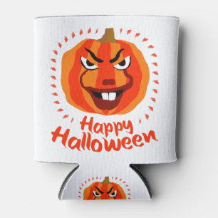 Happy Halloween 🎃 Funny Scary Spooky Pumpkin Can Cooler