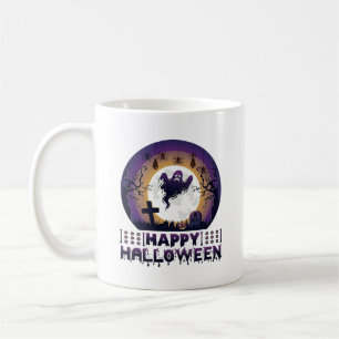 Happy Halloween Ghost Bats Spiders_1 Coffee Mug