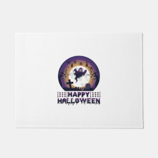 Happy Halloween Ghost Bats Spiders_1 Doormat