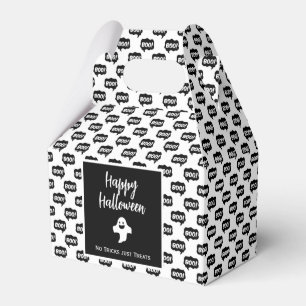 Happy Halloween ghost boo no tricks just treats Favor Boxes