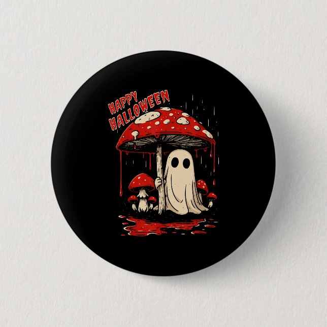Happy Halloween Ghost  Button (Front)