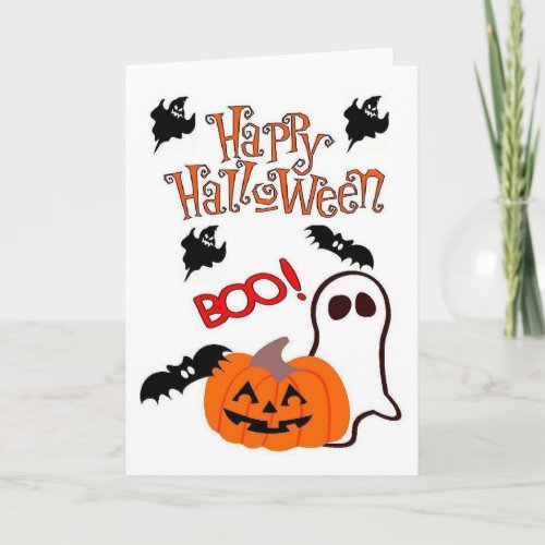 Happy Halloween Ghost Card