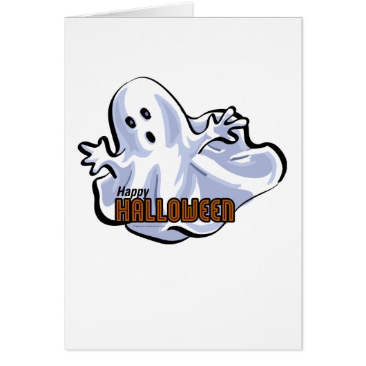 Happy Halloween Ghost Cards (Front)