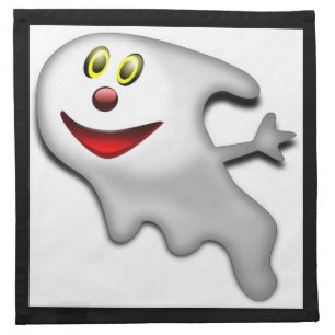 "HAPPY HALLOWEEN" GHOST CLOTH NAPKIN