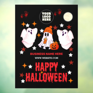 Happy Halloween Ghost Cute Custom Spooky Decor  Window Cling