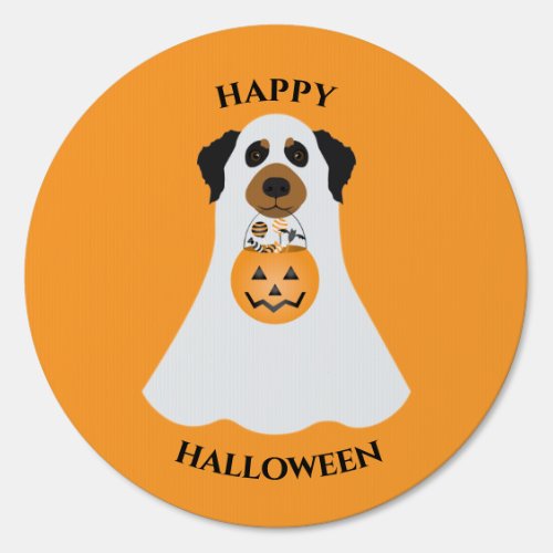 Happy Halloween Ghost Dog Sign