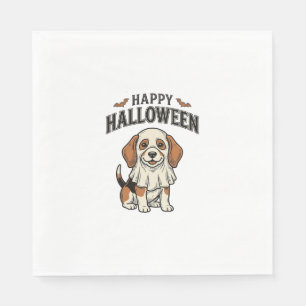 Happy Halloween Ghost Dog Vintage Engraving Shirt_ Napkins