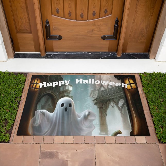 Happy Halloween Ghost Doormat (Outdoor)