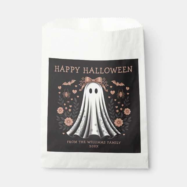 Happy Halloween Ghost Favor Bag (Front)