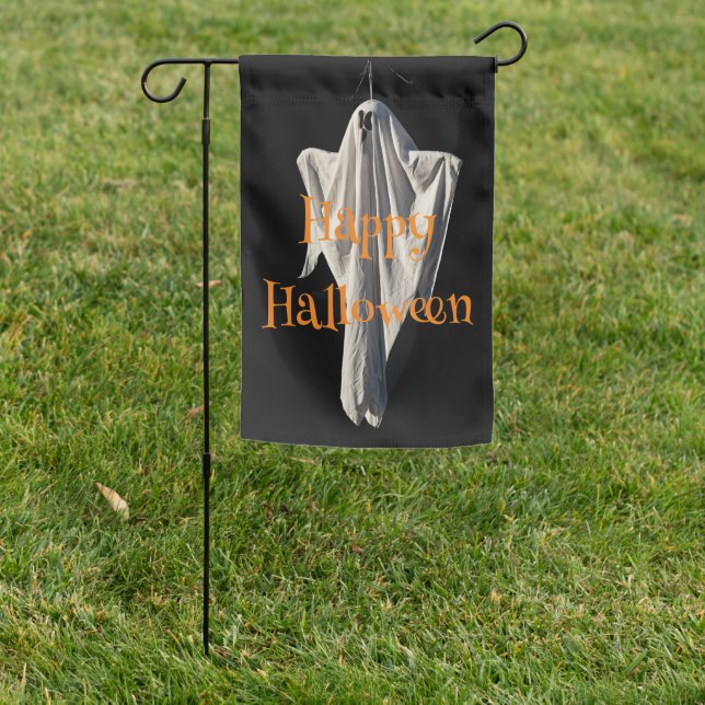 Happy Halloween Ghost  Garden Flag (In SItu)