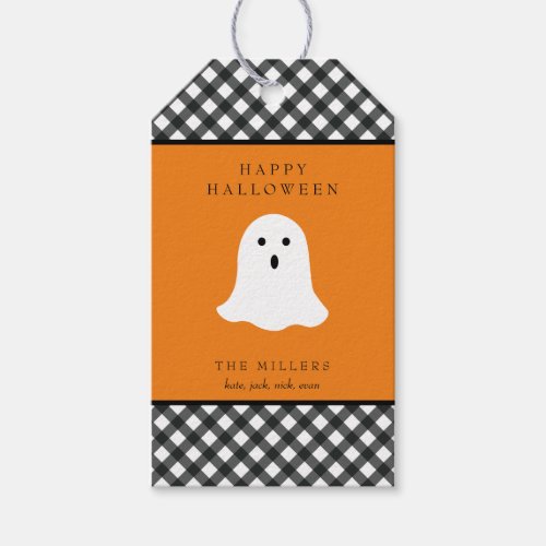 Happy Halloween Ghost Gift Tag Gift Label