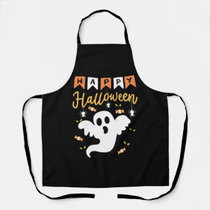 Happy Halloween Ghost Halloween Costume Apron