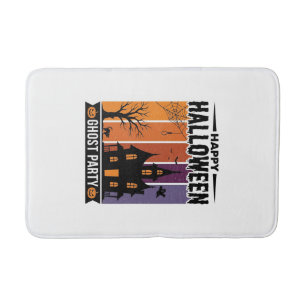 Happy Halloween Ghost Party Haunted House Shirt De Bath Mat
