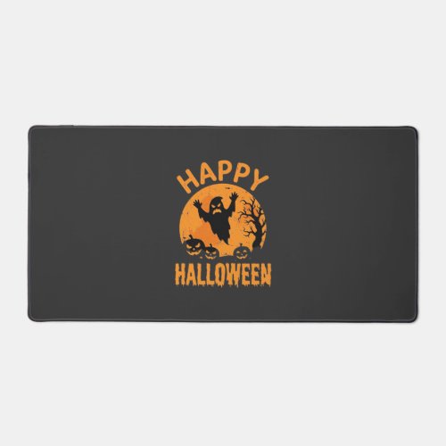Happy Halloween Ghost Pumpkin Vector Design Desk Mat