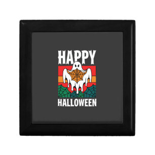 Happy Halloween Ghost Spiderweb Retro Gift Box