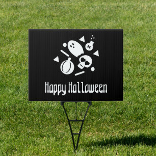 Happy Halloween Ghost Sprinkles Trick or Treat Sign