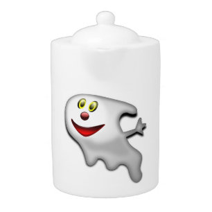 "HAPPY HALLOWEEN" GHOST TEAPOT