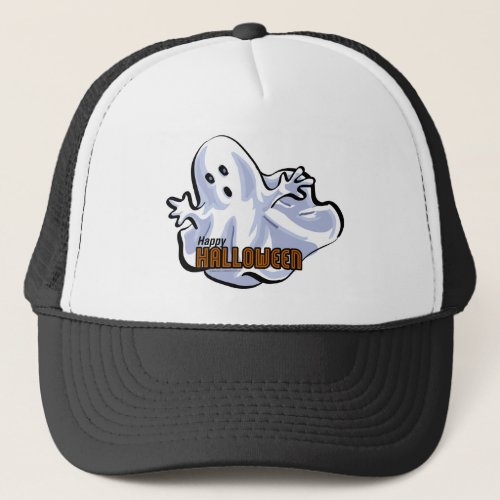 Happy Halloween Ghost Trucker Hat