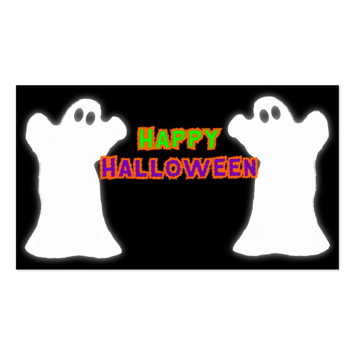 Happy Halloween Ghosts Business Card