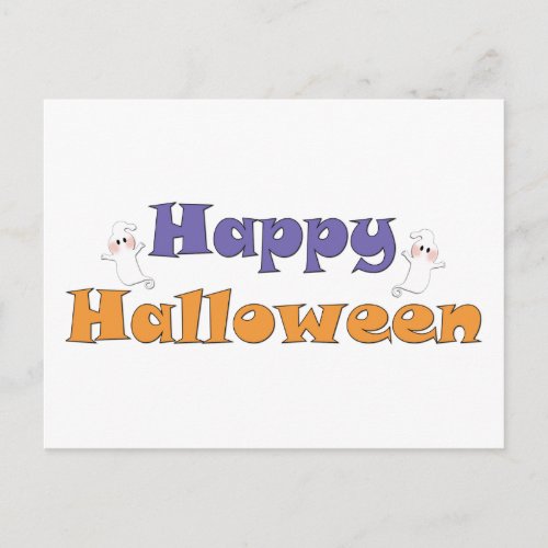 Happy Halloween Ghosts Recipe Card