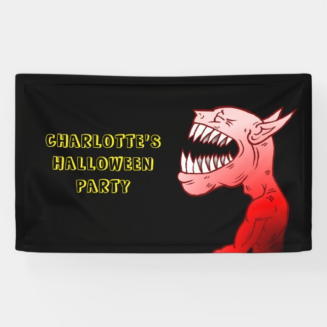 Happy Halloween Ghoul Banner (Horizontal)