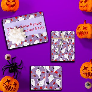Happy Halloween Ghouls Hunting Party Customize Wrapping Paper Sheets