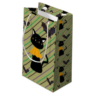 Happy Halloween Gift Bag, Black Cat Small Gift Bag