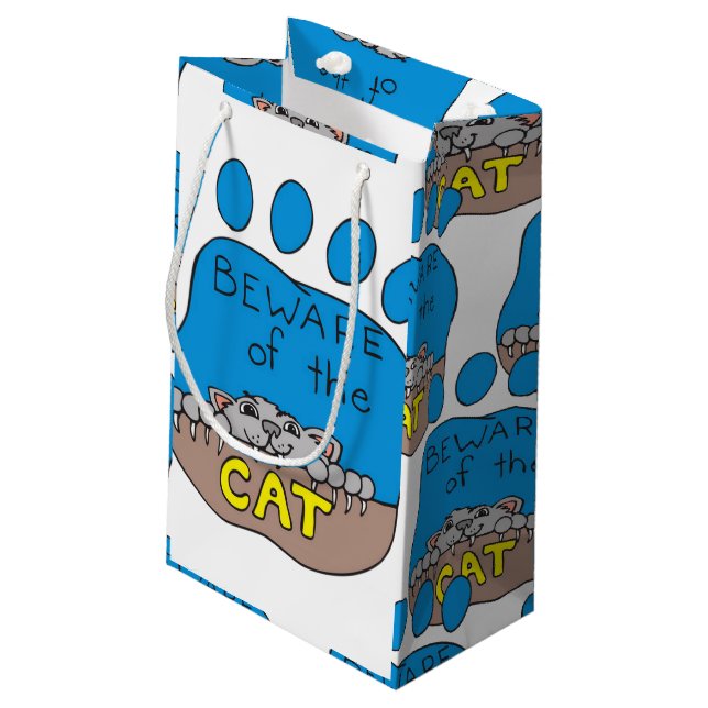 Happy Halloween  Gift Bag, Cat Small Gift Bag (Back Angled)