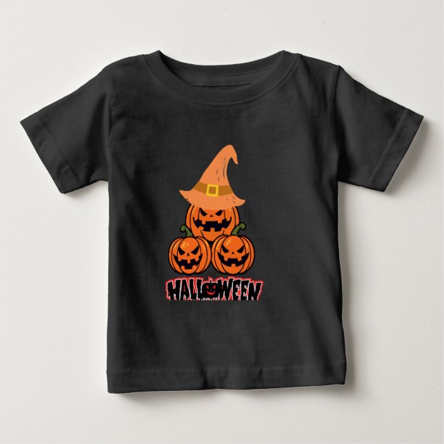 Happy Halloween Girly Cute  Baby T-Shirt (Front)