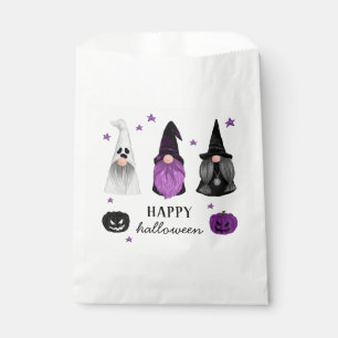 Happy Halloween. Gnomes and pumpkins kids treats Favor Bag