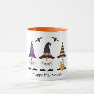 Happy Halloween Gnomes Purple Orange Mug