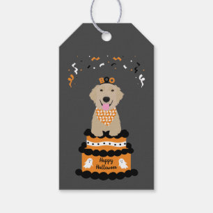 Happy Halloween Golden Retriever Spooky Ghost Boo Gift Tags