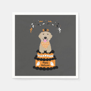 Happy Halloween Golden Retriever Spooky Ghost Boo Napkins
